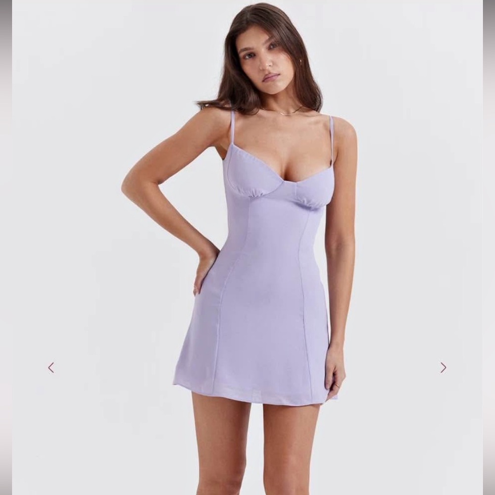 House of CB CHRISTIANA Lavender Mini Dress